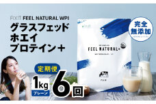 【定期便6回】FEEL NATURAL WPI グラスフェッドホエイプロテイン＋ 1kg (プレーン) |  WPIプロテイン  ダイエット サポート 置き換え プロティン プロテイン 朝食 タンパク質 たんぱく質 ダイエットサポート ドリンク 食事 国産 美容 食生活  高たんぱく質 低糖質 低脂質 栃木県 真岡市 送料無料