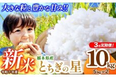 【先行予約】【定期便3回】とちぎの星 5kg×2 (10kg)  | 新米 真岡市産 こしひかり コシヒカリ とちぎの星 銘柄 お米 米 おにぎり おむすび  ふるさと納税 先行 予約 栃木県 真岡市 送料無料 