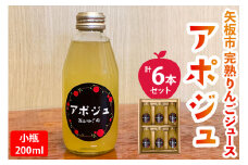【定期便3回】矢板市産 完熟りんごジュース「アポジュ」小瓶 6本セット｜林檎 リンゴ はるか ふじ 果汁100% ギフト 国産 産地直送 (毎月お届け）