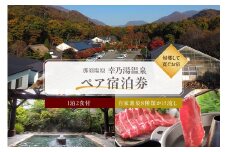 【有効期限延長中】板室温泉　宿泊券ペア1泊2食(幸乃湯温泉)  ns022-001 【 旅行 体験 チケット 温泉 栃木県 那須塩原市 】