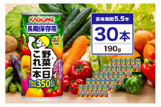 カゴメ　野菜一日これ一本　長期保存用　190g缶×30本【 飲料 野菜ジュース 栃木県 那須塩原市 】 ns001-031