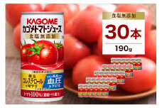 カゴメ　トマトジュース　食塩無添加　190g缶×30本【 飲料 栃木県 那須塩原市 】 ns001-023