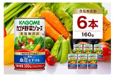 カゴメ 野菜 ジュース 食塩 無添加 160g × 6缶 100% 機能性表示食品 11種類の野菜 濃縮トマト 緑黄色野菜 野菜ジュース セロリ ビート レタス キャベツ ほうれん草 食塩不使用 無塩 缶 飲料 ドリンク とまと GABA 血圧 かごめ KAGOME 送料無料 那須塩原市 ns038-003