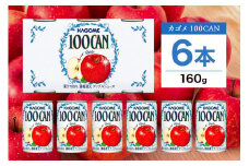 カゴメ 100CAN 160g × 6缶 濃縮還元 アップルジュース 100％ ジュース りんごジュース フルーツジュース 砂糖不使用 果汁 林檎 りんご アップル 飲料 かごめ ドリンク フルーツ 果物 お取り寄せ ギフト 差し入れ 缶ジュース KAGOME 送料無料 那須塩原市 ns038-007