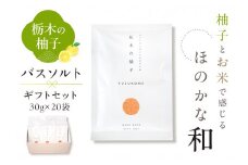 柚子とお米で感じるほのかな和 栃木の柚子 バスソルト 20袋セット ns047-008-20