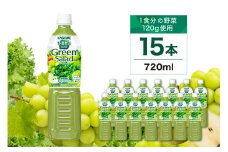 カゴメ 野菜生活100 グリーンサラダ 720ml 15本 ns111-013【KAGOME ジュース 野菜 飲料 緑野菜 果実 ミックスジュース】