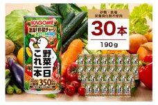 カゴメ 野菜一日これ一本 190g 30本 ns111-014-30【KAGOME ジュース 野菜 トマト 飲料 食物繊維 ビタミン】