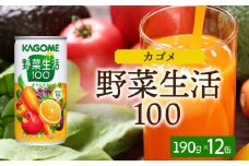 野菜生活１００オリジナル190g×12 ns038-045 【缶 野菜ジュース 果実 ミックスジュース オリジナル フルーティー β-カロテン KAGOME】