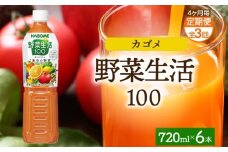 【定期便】4ヵ月毎全3回野菜生活100 オリジナル 720mlPET ns038-062 【ペットボトル 野菜 果実 オリジナル ミックスジュース β-カロテン フルーティー KAGOME】