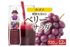 野菜生活100 ベリーサラダ 720mlPET×12 ns038-061-12【ペットボトル 野菜ジュース 野菜生活 飲料 ドリンク 健康 野菜 果実 ミックスジュース 鉄分 ポリフェノール KAGOME カゴメ】