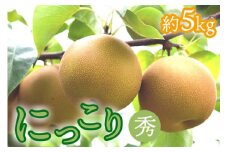 13-2【期間限定】梨（にっこり）秀　約5kg（7玉程度） ｜ なし フルーツ 果物 新鮮 デザート ※2024年10月中旬頃より順次発送予定