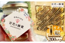 日本ミツバチの百花蜂蜜 1瓶 (200g入) | ハチミツ はちみつ ミツバチ 純度100％国産 無添加 栃木県 下野市
