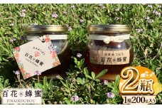 日本ミツバチの百花蜂蜜 2瓶 (200g入) | ハチミツ はちみつ ミツバチ 純度100％国産 無添加 栃木県 下野市