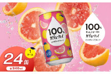100％カジューハイピンクグレープフルーツ 340ml × 24本 | ふるさと納税 缶チューハイ 缶酎ハイ ピンクグレープフルーツ アルコール 3％ カロリー低い 喉越し 爽快 爽やか 洋酒 人気 酎ハイ サワー パーティー 送料無料 下野 栃木