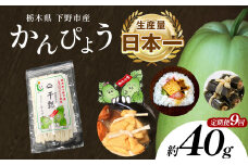 【定期便9回】下野ブランド 下野市産かんぴょう 約40g×1袋 | 定期便 かんぴょう かんぴょう生産日本一 干瓢 野菜 乾物 栃木県 下野市 特産品