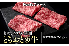 とちおとめ牛　肩すき焼き250g×3