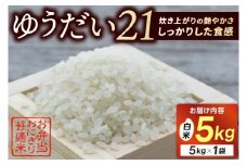 ＼新米 先行予約 10月より順次発送予定／★令和7年産★ 米 5kg 白米 精米 「ゆうだい21」山崎観光農園 栃木県 益子町 ふるさと納税 お米 ゆうだい21 白米 精米 5キロ 高評価 令和7年産 先行予約 (AU006)