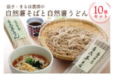 【ギフト対応可】益子・まるほ農園の自然薯そばと自然薯うどん　10袋セット（AJ002）