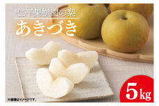 【先行予約】【数量限定】仁平果樹園の梨 「あきづき」5kg (8個～14個) (9月中旬より順次配送) | 果物 新鮮 フルーツ ギフト 梨 ナシ 益子町産梨 甘い あまい 糖度11.5以上 糖度保証 果汁 果肉 栃木県 益子町 (DB003)