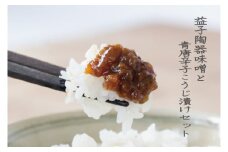 益子陶器味噌と青唐辛子こうじ漬けセット (AK003)