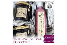 栃木県市貝町　「おかえりの丘」　フレッシュブルーベリージャム・ドレッシングセット◇ ｜ 無農薬 農薬不使用 ギフト プレゼント 栃木県