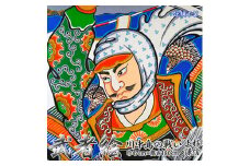 [伝統工芸]武者絵(上杉謙信の掛け軸)高さ180cm≪武者 武士 アート インテリア 壁掛け プレゼント≫