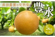 【先行予約】岸田農園の完熟梨 豊水【5kg,8-20玉入り】 | 梨 なし 果物 フルーツ 完熟 ジューシー 秋 旬 産地直送 期間限定 季節限定 季節商品 送料無料 国産 栃木県 芳賀町 ※2025年9月上旬～9月中旬頃に順次発送予定