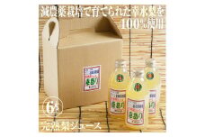 幸あり梨ジュース 250ml×6本セット ナシジュース 果汁100％ なし ナシ フルーツ 果物 ギフト 贈り物 送料無料◇