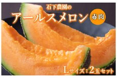 〈先行予約受付〉石下農園のアールスメロン〈赤肉〉 Lサイズ 2玉セット ｜ 果物 フルーツ メロン 国産 アールスメロン ギフト 贈答
※着日指定不可
※離島への配送不可
※2025年9月下旬～11月上旬頃に順次発送予定