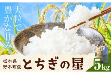 先行予約 令和7年産 米 お米 白米 精米 とちぎの星 5kg 5kg × 1袋《2026年12月下旬-2月下旬頃出荷》 栃木県 野木町産 コメ 米 ブランド米 とちぎのほし