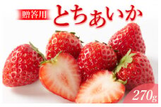 《贈答用》とちあいか270g 湧水の紅 化粧箱｜手作り 厳選 農家 特産品 新鮮 フレッシュ ストロベリー 苺 イチゴ 栃木県 塩谷町 ※2025年12月上旬～2026年4月下旬頃に順次発送予定 ※北海道・沖縄・離島への配送不可