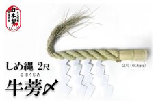 国産　しめ縄　2尺　牛蒡〆（ごぼうじめ）
※2023年8月下旬頃より順次発送予定