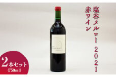 塩谷メルロー 2021 赤ワイン 750ml 2本セット