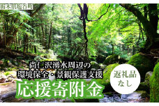 【返礼品なし】栃木県塩谷町　尚仁沢湧水周辺の環境保全・景観保護支援　応援寄附金