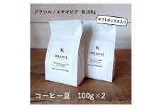 【粉】那須コーヒーパルキ　自家焙煎コーヒー豆　100g×2種 ギフト コーヒー ドリップ ギフト 珈琲〔P-91〕