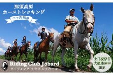 那須高原ホーストレッキング2時間の高原を外乗ペア利用券【土日祝祭日大型連休中限定】チケット 利用券 ペア 体験 乗馬　初心者歓迎〔P-101〕