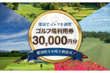 那須でゴルフを満喫！ゴルフ場利用券30,000円分｜ゴルフ ゴルフ場 利用券 チケット プレーチケット 体験 旅行 観光 プレー券 那須 栃木県那須町 那須町〔G-22〕
※着日指定不可
※離島への配送不可
