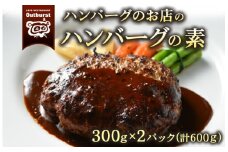ハンバーグのお店のハンバーグの素 300g×2パック 計600g ｜ ハンバーグ 肉 牛 牛肉 冷凍 小分け 簡単調理 栃木県 那須町 〔P-140〕
※着日指定不可