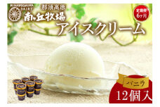 【定期便6ヵ月】南ヶ丘牧場 アイスクリーム バニラ 12個入 ｜ スイーツ アイス 高級アイス 乳牛 乳製品 ジェラート 人気 おすすめ 冷凍 那須 栃木県 那須町〔P-263〕