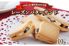 ≪全国菓子博 橘花榮光章受賞≫ レーズンバターサンドクッキー 10個入 〔P-314〕｜ クッキー スイーツ お菓子 おかし レーズンサンド プレゼント 手土産 洋菓子 焼き菓子 那須 栃木県 那須町