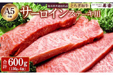 とちぎ和牛 ステーキ用サーロイン600g（150g×4枚）【栃木県共通返礼品・栃木県産】 ｜ とちぎ和牛 ステーキ 寿楽 一頭買い A5 国産 冷凍 栃木県 那須町〔P-338〕
