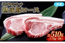 ≪鶏春≫ とちぎゆめポーク　熟成豚ロース510g （170g×3）3枚セット ドライエイジング ｜ 熟成 ドライエイジング 豚肉 豚ロース ロース ソテーとんかつ ミートショップ鶏春 栃木県 那須町 那須〔B-128〕