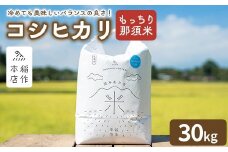 【令和7年産】もっちり那須米 30kg〔P-287〕 | こしひかり 米 お米 コメ こめ 精米 もっちり感 甘み ツヤ 国産 那須 栃木県 那須町 ※2025年10月下旬頃より順次発送予定