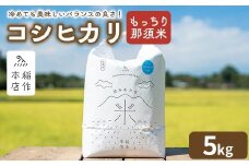 【令和7年産】もっちり那須米 コシヒカリ 5kg 〔P-283〕 | こしひかり 米 お米 コメ こめ 精米 もっちり感 甘み ツヤ 国産 那須 栃木県 那須町 ※2025年10月下旬頃より順次発送予定