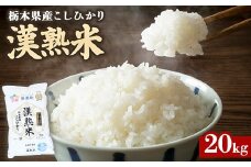 令和7年産 栃木県産コシヒカリ 「漢熟米」20kg（5kg×4袋） 〔P-417〕 ｜ 米 精米 お米 こめ 新米 単一米