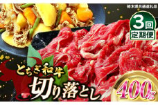 【定期便3回】とちぎ和牛切り落とし 400g | 和牛切り落とし 黒毛和牛 切り落とし 栃木県産黒毛和牛 すき焼き 牛丼 肉 牛肉 高級 共通返礼品 ご褒美  定期便 ふるさと納税 栃木県 那珂川町 送料無料