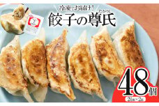 餃子の尊氏 冷凍餃子(24個入り)×2箱 | 餃子の尊氏 たかうじ 餃子 ぎょうざ 点心 おかず 惣菜 特産品 加工品 冷蔵 チルド 食品 つまみ 人気 レシピ スープ 大容量 人気 リピート ふるさと納税 栃木県 那珂川町 送料無料