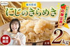 【令和7年度新米】【栃木県共通返礼品】【数量限定】令和7年度新米 栃木県産にじのきらめき 2kg | にじのきらめき 数量限定  玄米 米 ごはん  玄米真空パック ふるさと納税 那珂川町 栃木県