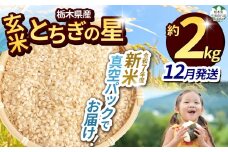 【令和7年度新米】【毎月500個限定！】【栃木県共通返礼品】 栃木県産とちぎの星 2kg（玄米真空パック）12月分 | 新米 とちぎの星 玄米 米 ごはん  冷めてもおいしい ふるさと納税 那珂川町 栃木県