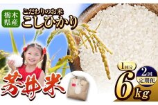 【先行予約】【定期便2回】那珂川町産芳井米 3kg×2 | コシヒカリ お米 精米 美味しい 白米 とちぎ 玄米 共通返礼品 送料無料 那珂川町 栃木県